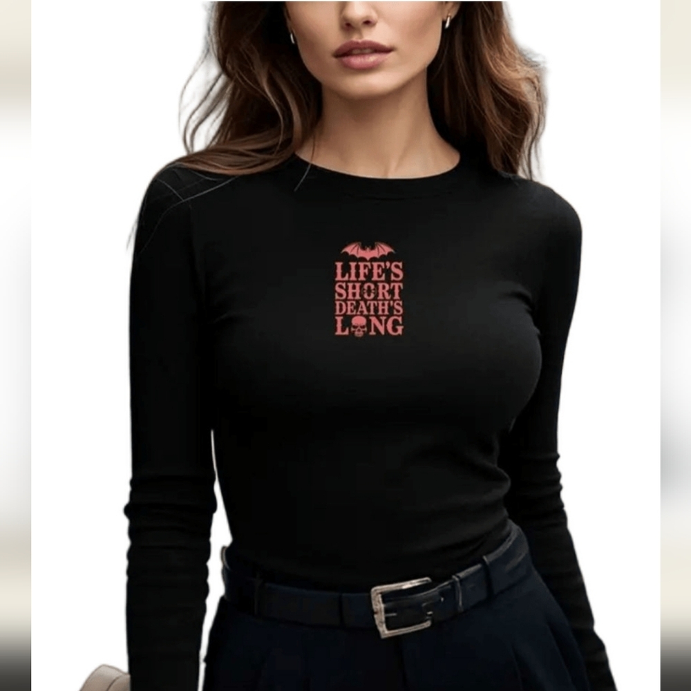 SHEIN Goth Long Sleeve Top